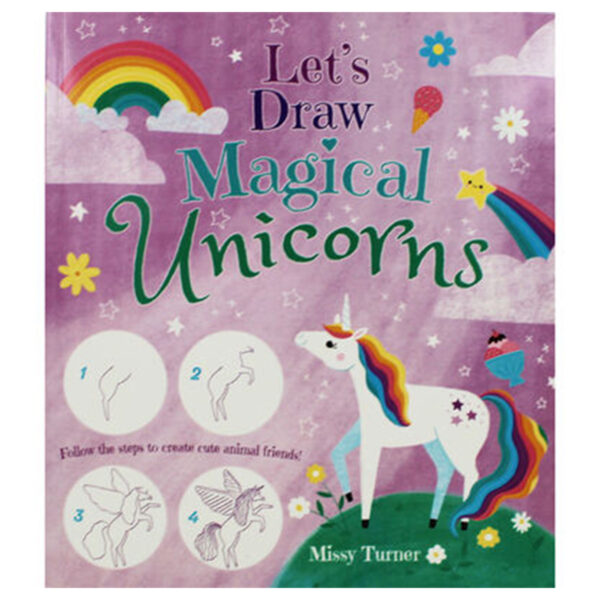 Let's Draw Magical Unicorns Activity Book For Children